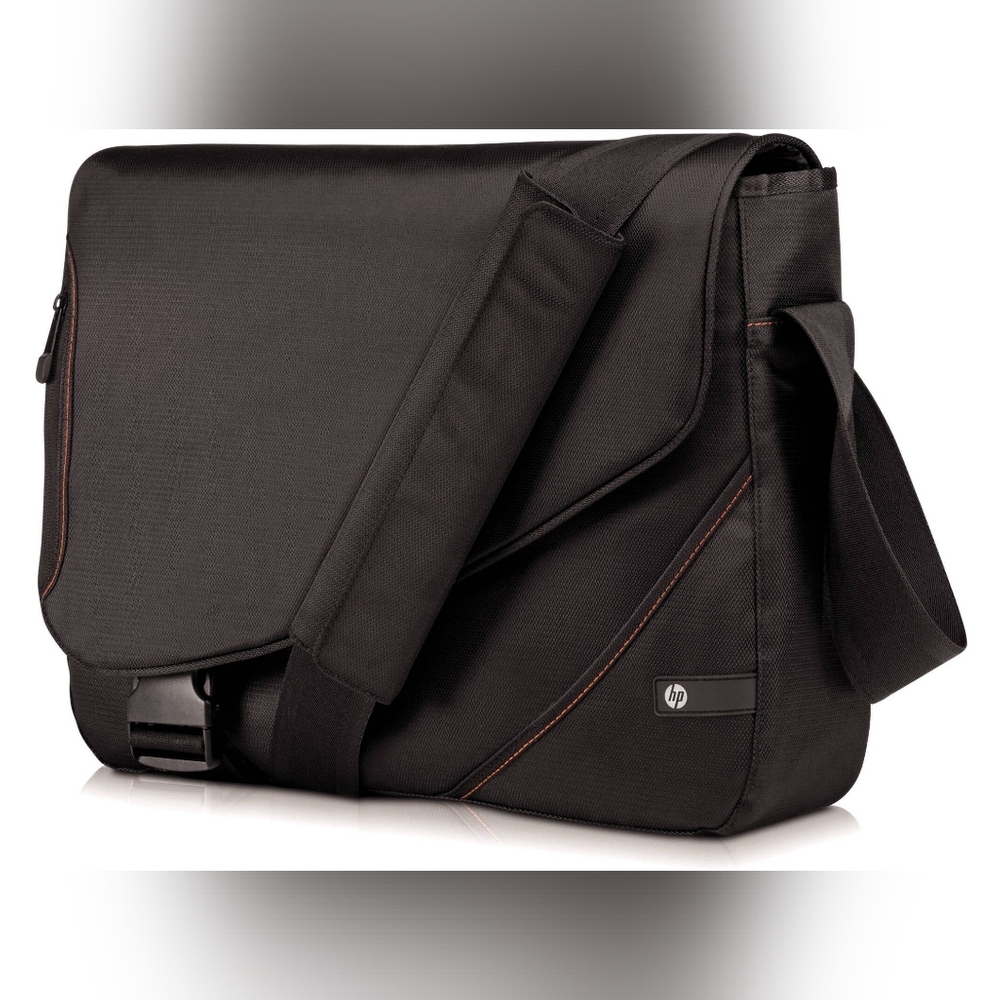 HP Black and Orange Laptop Bag with Professional Design